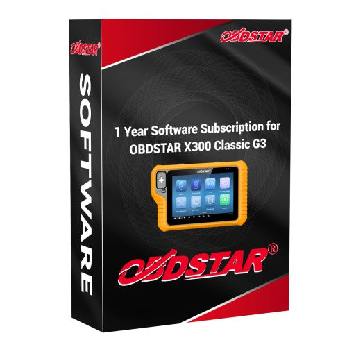 One Year Subscription for OBDSTAR X300 G3 Full/ G3 for Cluster Calibration+ ECU Clone+ Airbag Reset