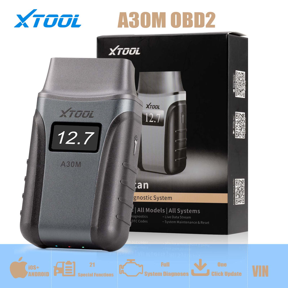 XTOOL A30M OBD2 Car Diagnostic Tool For Andriod/IOS Car Code Reader Full System Diagnostic Bi-directional Control Scanner