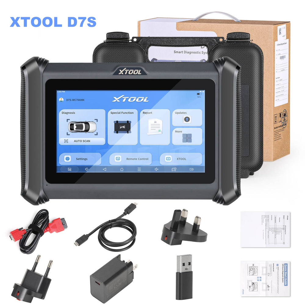 XTOOL D7S Outil de diagnostic Supporte DoIP & CAN FD, codage ECU Scanner bidirectionnel Programmation clé, diagnostic complet OE