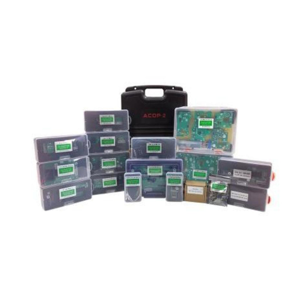 Paquete Yanhua ACDP-2 para cerrajería con módulos 1, 2, 3, 7, 9, 10, 12, 20, 24, 27, 29, 31, 33, 34, 38 y placas interfaz para banco