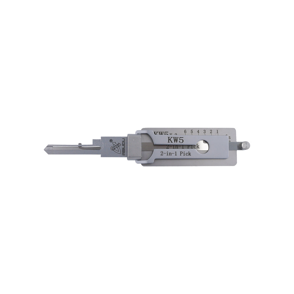 ABUDU AFCP003U KW5 Flat Milling Single Track Opening and Reading Teeth 2-in-1 Tool, Tooth Depth (6-cut) IC CARD: 312
