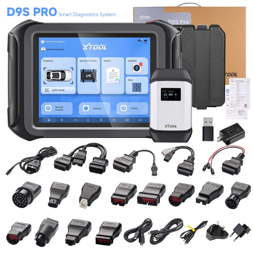 XTOOL D9S Pro Wifi Connection Auto Diagnostic Scanner Support ECU Coding Topology Mapping Key Programming 42 Service Functions CAN FD DoIP