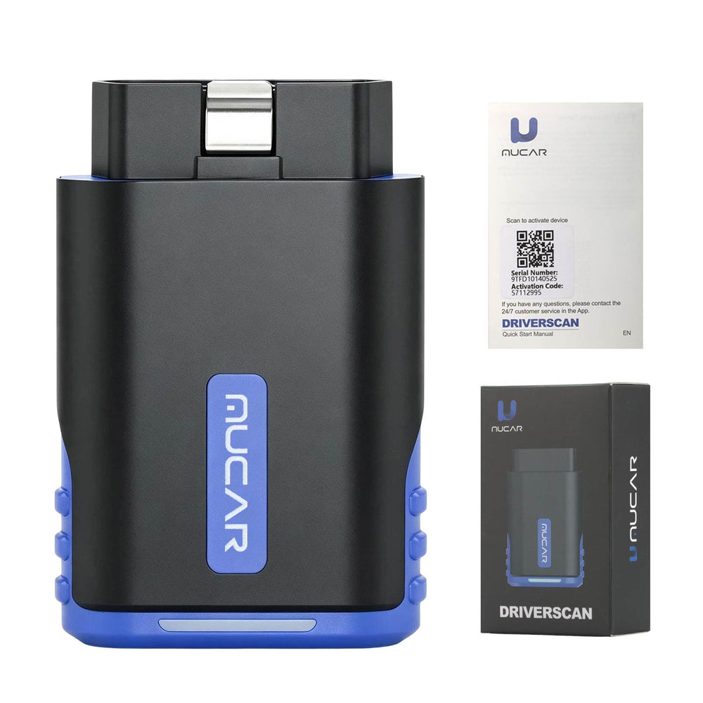 THINKCAR MUCAR DRIVERSCAN Scanner Bluetooth OBD2 Prend en charge 15 fonctions de réinitialisation, diagnostics complets du système, 12 langues