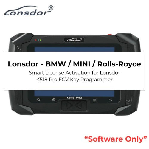 BMW / MINI / Rolls-royce License Activation for Lonsdor K518 PRO FCV Version Key Programmer