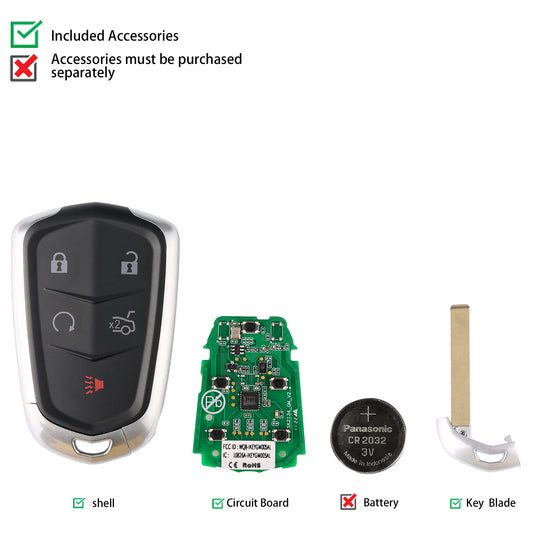 AUTEL IKEYGM005AL GM Cadillac 5 Buttons Universal Smart Key 10Pcs/set