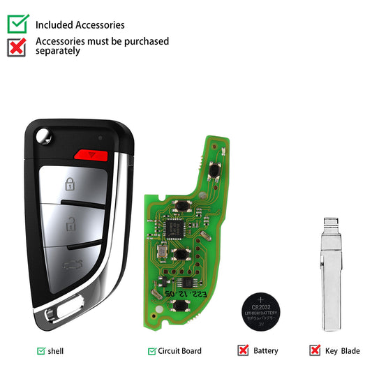 Xhorse XSKFF0EN Universal Remote Blade Shape Key 5pcs/lot