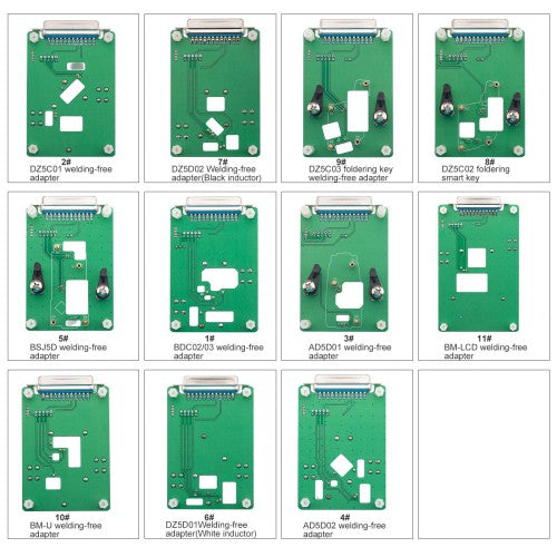 Keydiy BMW BDC2 BDC3 BCP VAG MQB49 5C 5D Clamp Adapter Solder Free Circuit Board 11 Pieces work with KD-X4 and KD-MAX