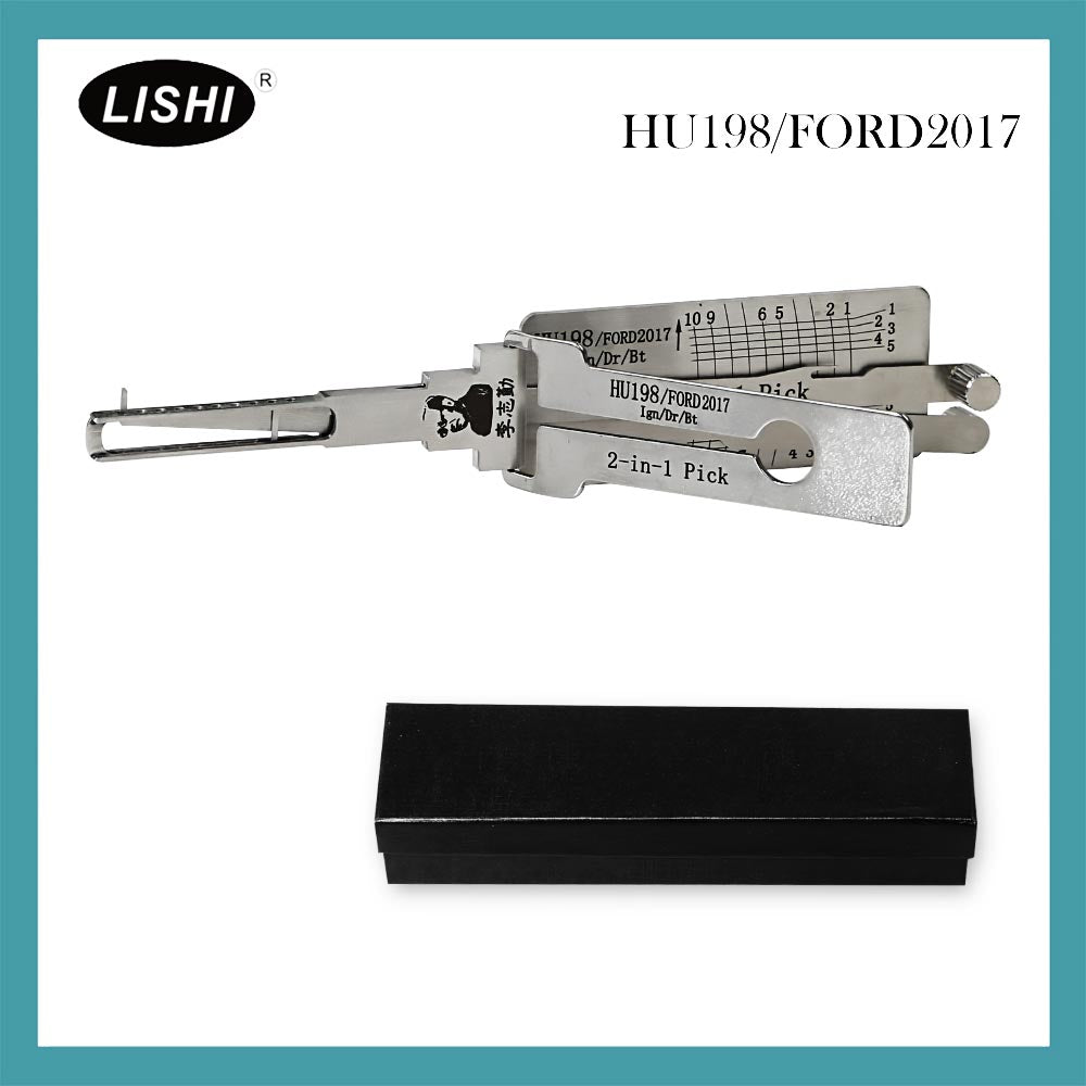 Original Lishi HU198-AG FORD 2017 2-in-1 Pick Decoder Tool