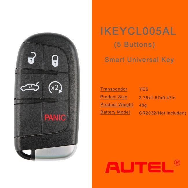 AUTEL IKEYCL005AL Chrysler 5 Buttons Smart Universal Key