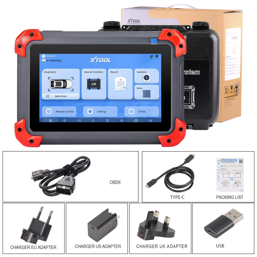 Xtool D7 Bi-Directional Scan Tool Supports OE Level All Systems Diagnostics 36+ Maintenance Functions 85+ Car Brands