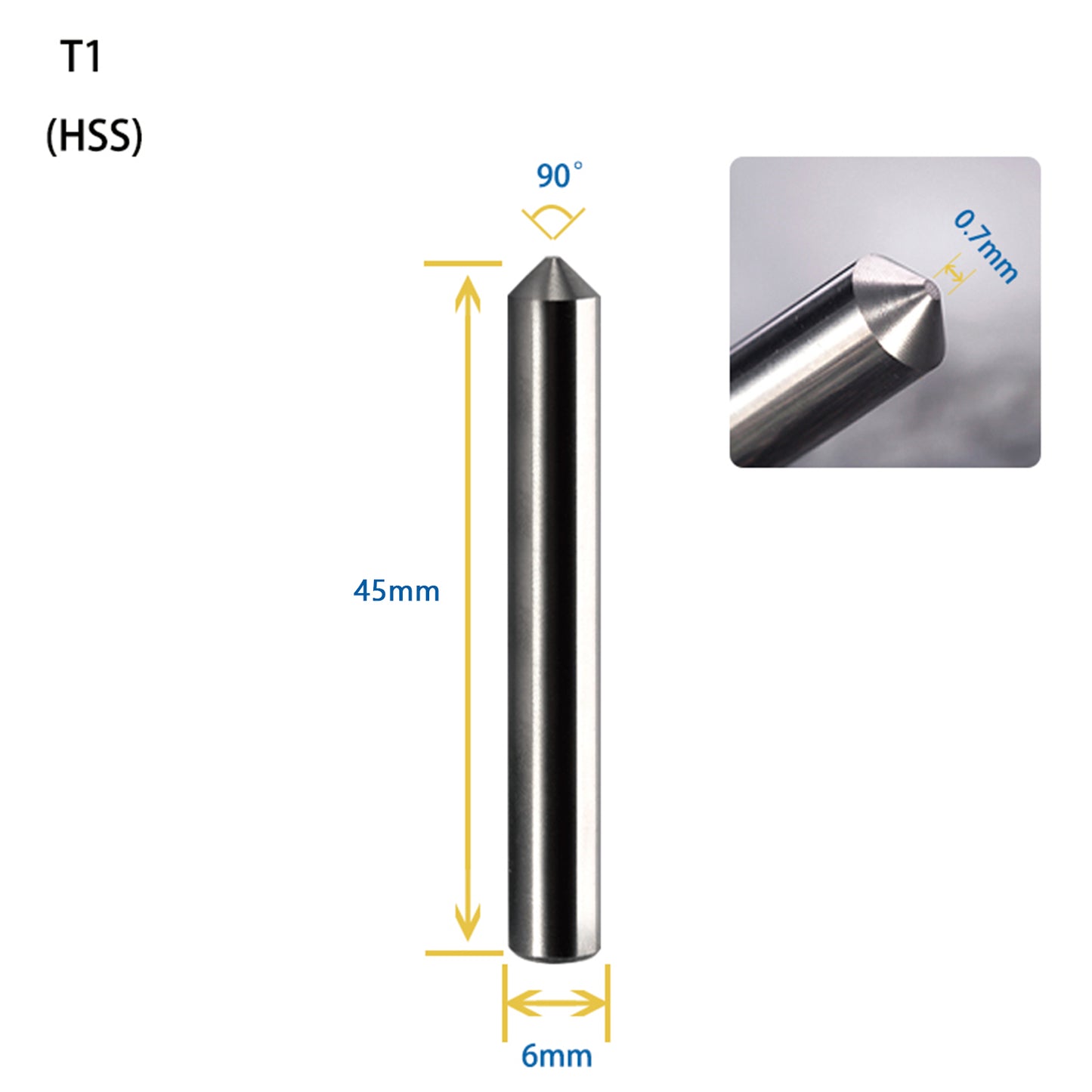 5pcs/lot GODIAG T1 90° Tracer φ6x90°x48L-0.7 For SILCA MATRIX PRO, MATRIX EVO, MATRIX SLX, MATRIX SX, MATRIX S