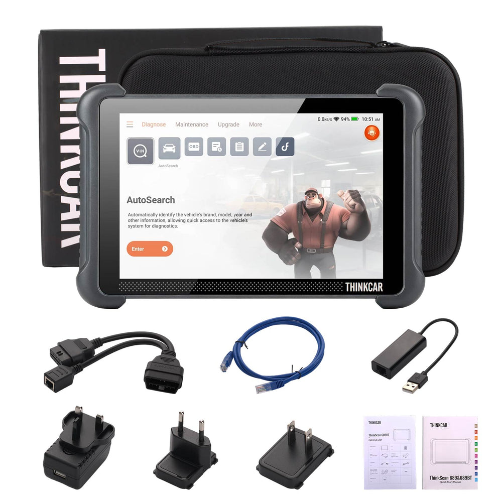 THINKCAR THINKSCAN 689BT Support BT Wireless, CAN-FD & DoIP, OE-Level Full System Diagnostic, 35+ Maintenance Functions