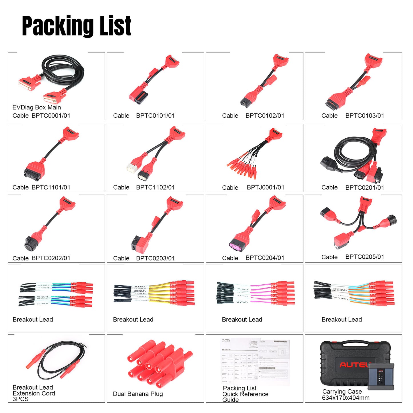 AUTEL EV Diagnostics Upgrade Kit EVDiag Box & Adapters for Battery Pack Diagnostics Compatible with Autel Ultra series