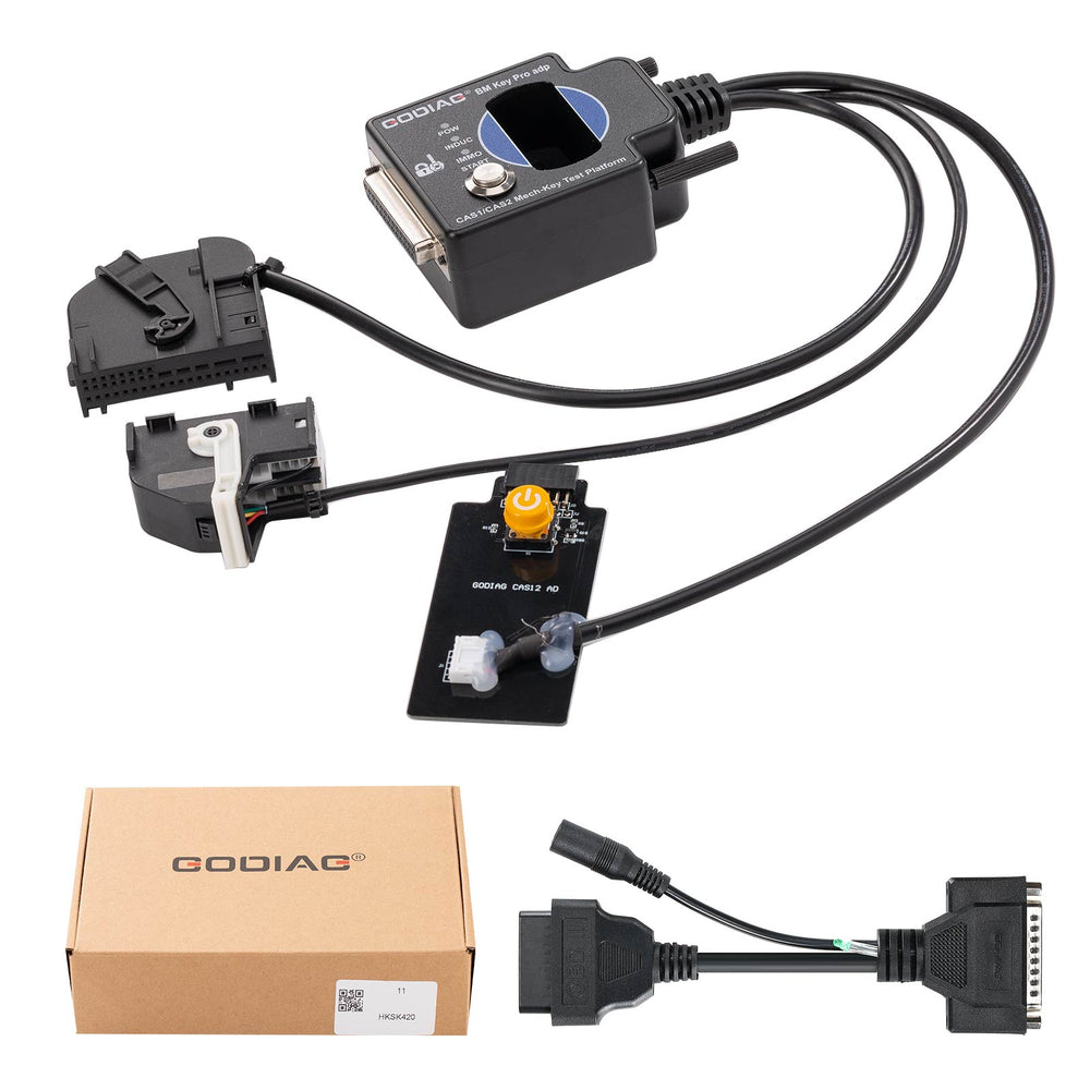 منصة اختبار GODIAG BMW CAS1/CAS2 للمفاتيح الميكانيكية للكشف عن تزامن CAS والمفتاح، مطابقة بدون لحام، قراءة وكتابة وبرمجة بيانات CAS