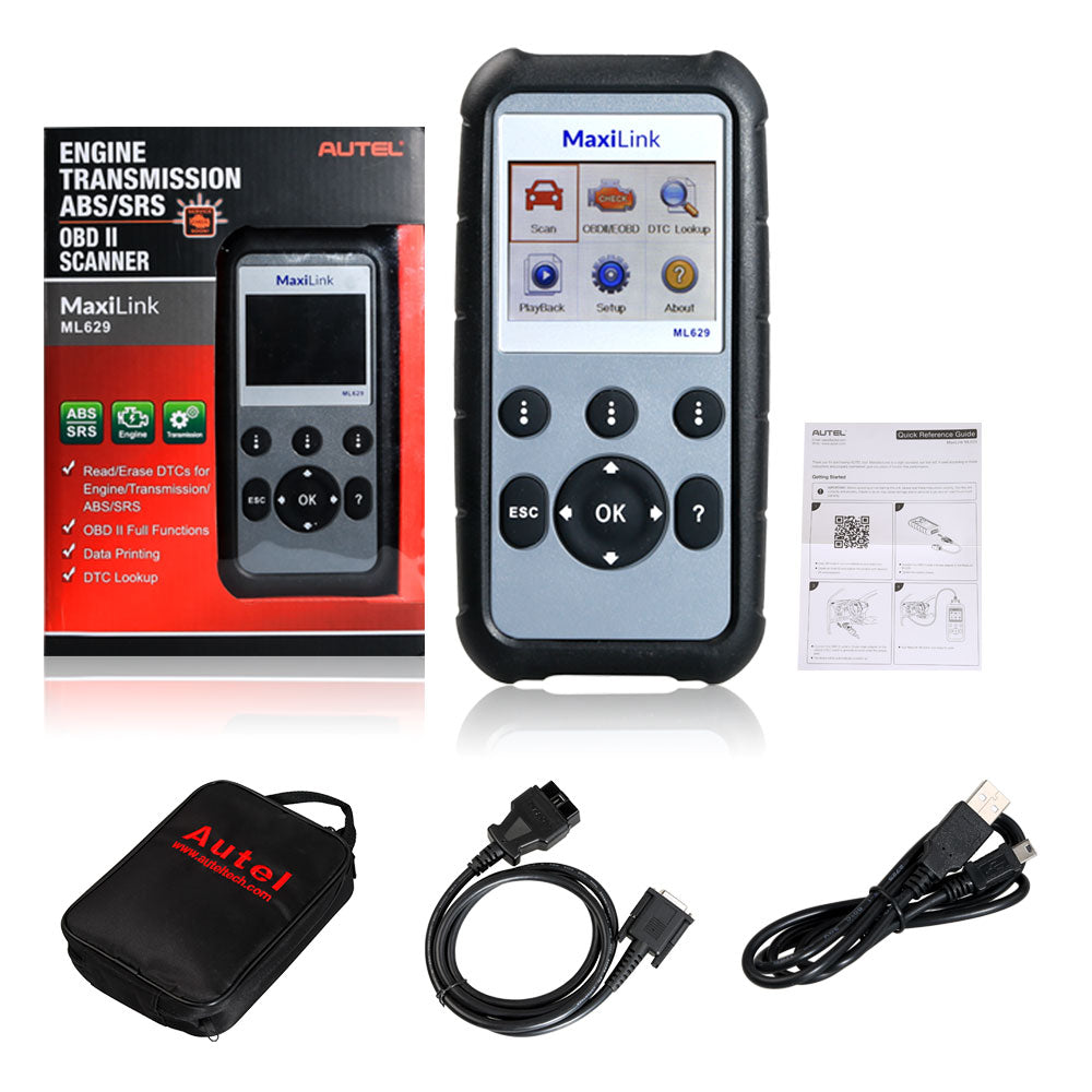 Autel MaxiLink ML629 CAN OBD2 Scanner Code Reader +ABS/SRS Diagnostic Scan Tool