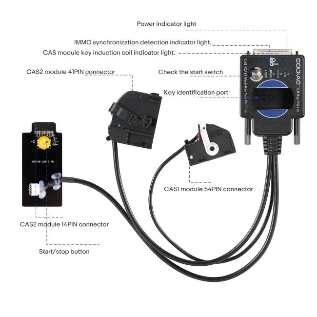 GODIAG BMW CAS1/CAS2 Mech-Key Test Platform Detect CAS & Key Synchronization Solder-free Matching CAS Data Read, Write and Program