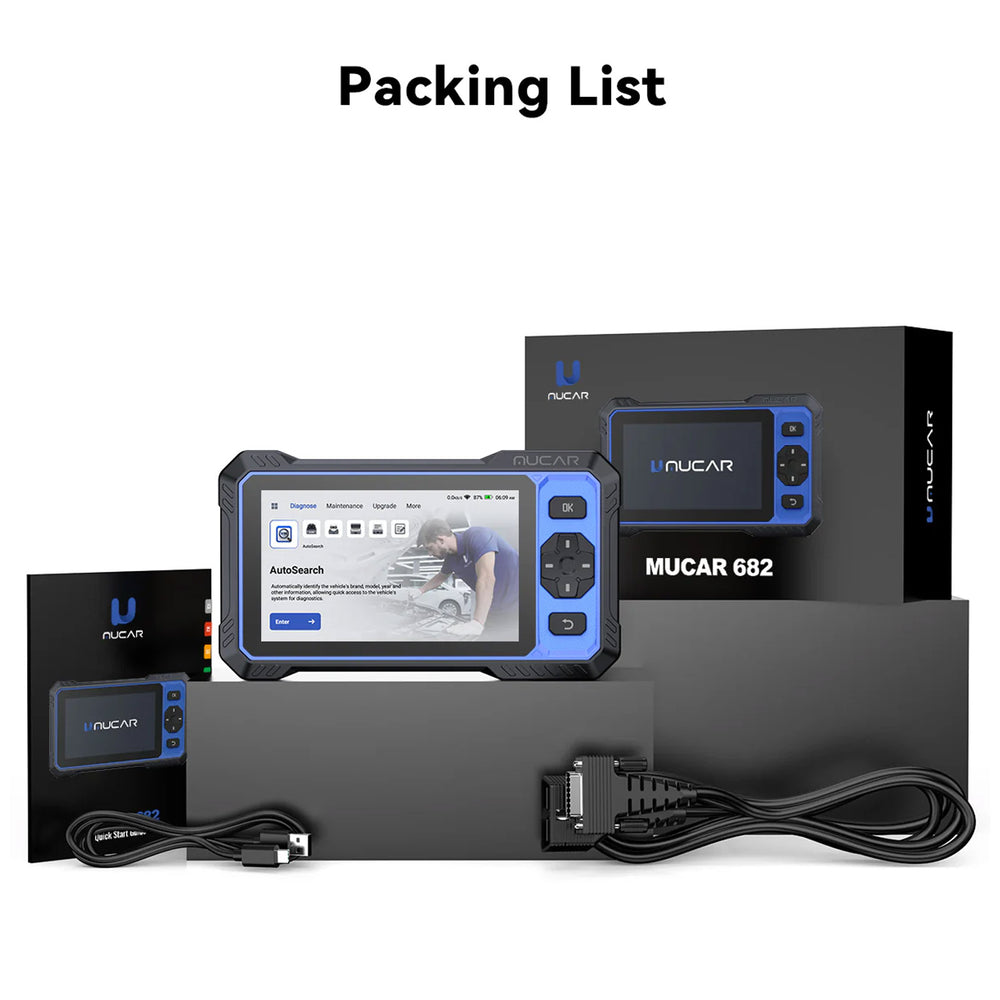 THINKCAR MUCAR 682 AI Intelligent Diagnostic Scanner, OE-level Full System Diagnostics, 20+ Reset Functions, Supports CAN FD & FCA AutoAuth