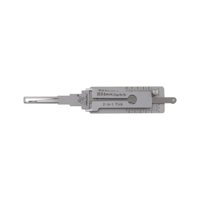 ABUDU AIAC011D HU64 Ignition Universal Door Lock Side Milling Two-Track Pick and Decode Tool, Depth (10-cut) IC CARD:1019