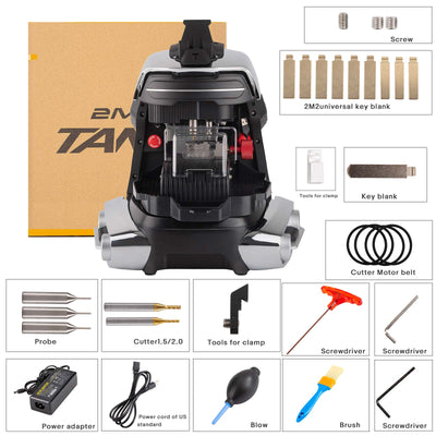 2M2 TANK 2 Pro TANK II Pro CNC 키 커팅 머신 하우스 키 추가 Mul-T-lock, 딤플, 멀티포인트 키 배터리 포함