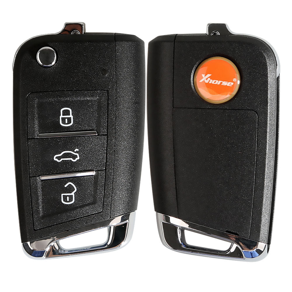 Xhorse XKMQB1EN Wired Remote Key VW MQB Flip Key 3 Buttons English Version 5pcs Lot