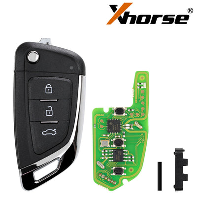 Xhorse XKKF03EN Telecomando Universale Cablaggio 3 Pulsanti Tipo Flip 5 pezzi/lotto
