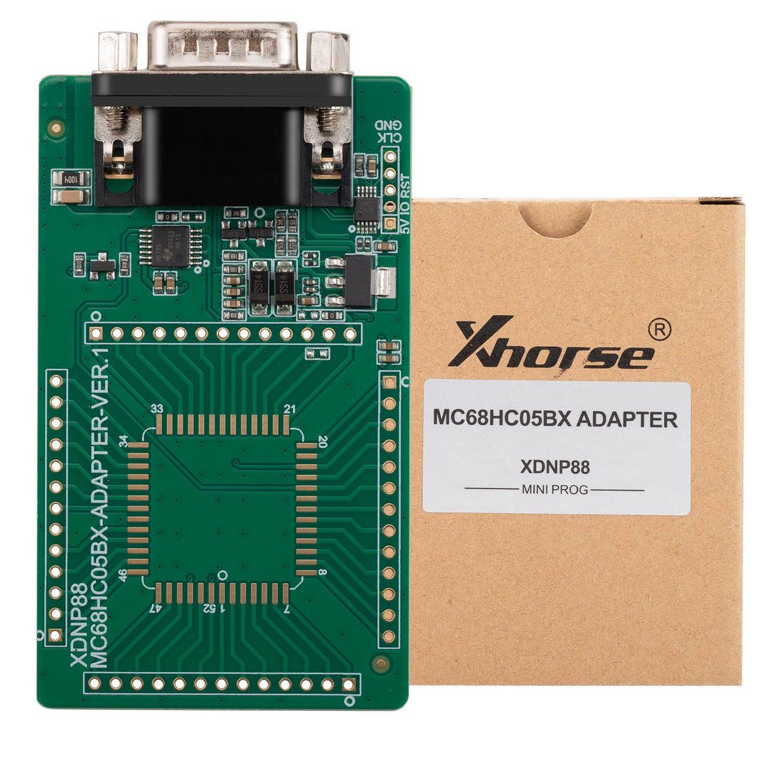 Xhorse XDNP88GL MC68HC05BX Adapter für Multi-Prog und Key Tool Plus, Lesen und Schreiben von MC68HC05B32 PLCC52 Footprint