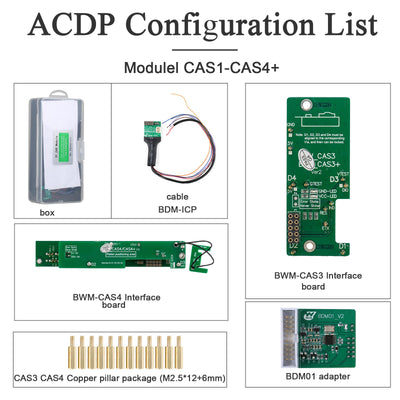 Yanhua Mini ACDP-2 모듈 1, BMW CAS1-CAS4+ IMMO 키 프로그래밍 및 주행거리 리셋용 라이선스 A500 포함, 새로운 CAS4 OBD 기능 지원