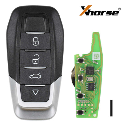 Xhorse XKFEF6EN FA.LL Type Wired Folding Key 4 Buttons Bright Black Universal Remote Key, 5pcs per lot