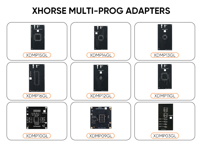 Xhorse Multi Prog Adapter für EEPROM und FLASH, 9-teiliges Set