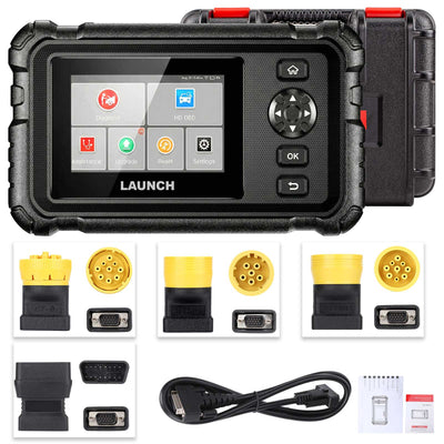 LAUNCH CRP129 HD V2 Commercial Vehicle Heavy Duty Truck Scanner Full Diagnostics with 7 Special Functions 2 Years Free Update
