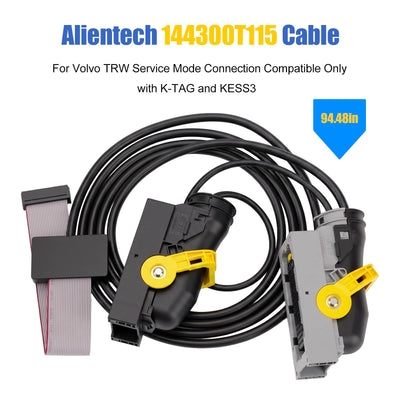 Alientech 144300T115 Cable for Volvo TRW Service Mode connection work with Alientech KESS V3 KESS3
