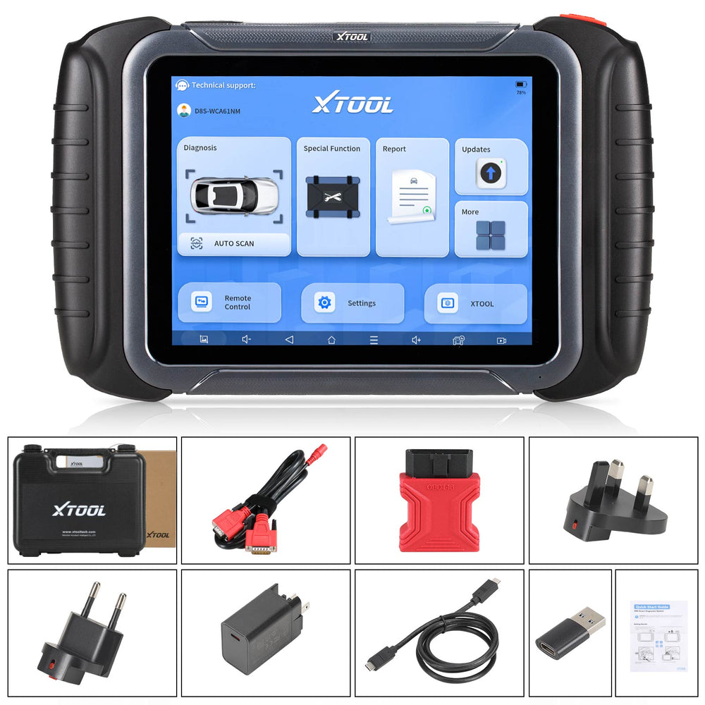 [EU/UK Version] XTOOL D8S Bidirectional Auto Diagnostic Scan Tool Key Programmer Supports CANFD DoIP Topology ECU Coding 38+ Special Functions