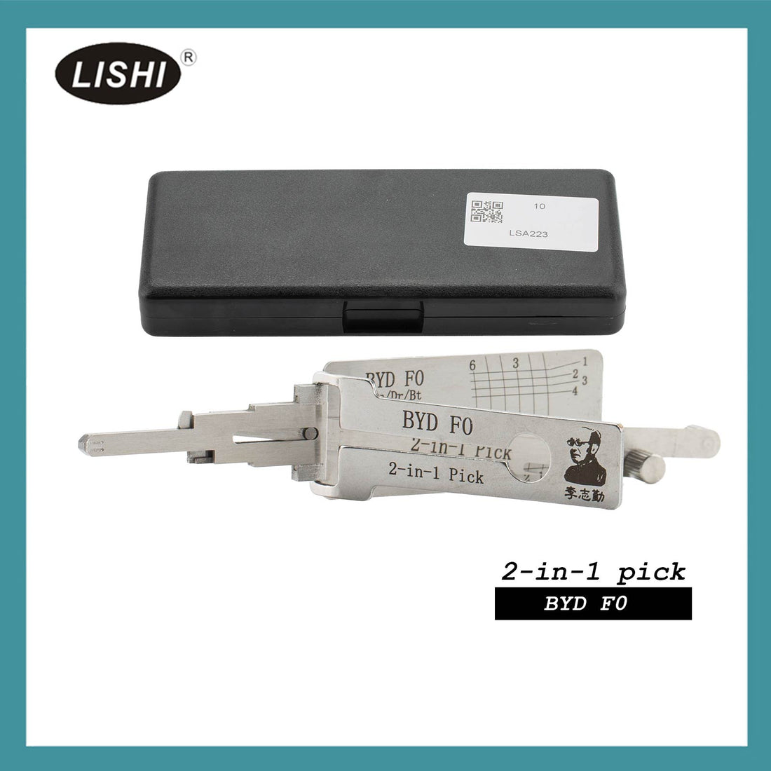 LISHI BYDF0 Flat Milling Tool 2-in-1 (6-CUT) BYDF0 Tool for BYD F0 - Ignition, Door, and Trunk Lock Pick and Decoder