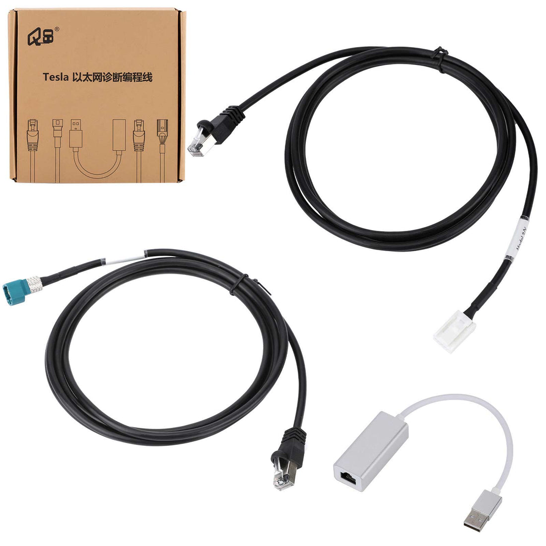 Ethernet Cable for Tesla EV LAN Diagnostic Interface for Launch X431