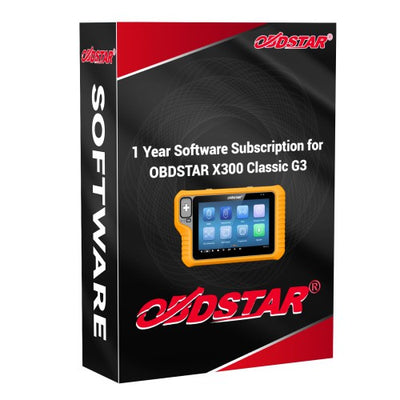 One Year Subscription for OBDSTAR X300 G3 Full/ G3 for Cluster Calibration+ ECU Clone+ Airbag Reset