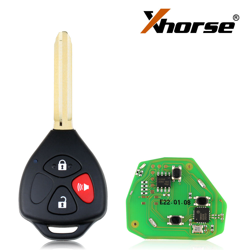 Xhorse XKTO04EN Kabelgebundener Universeller Fernbedienungsschlüssel Toyota Stil 3 Tasten für VVDI und VVDI2 Key Tool, 5 Stück/Set