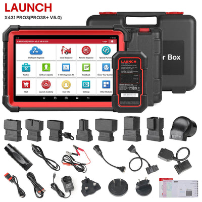 LAUNCH X431 PRO3S+ V5.0 Global Version Bi-Directional Scan Tool, 37+ Reset Service, OE-Level Full System Bluetooth Diagnostic Scanner, ECU Coding