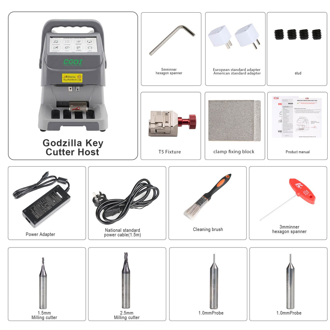 Machine de Découpe de Clé Automobile CG CG007 Godzilla avec Batterie Intégrée Garantie 3 Ans Liaison avec CGDI MB Obtenez 1 Jeton Gratuit Quotidiennement