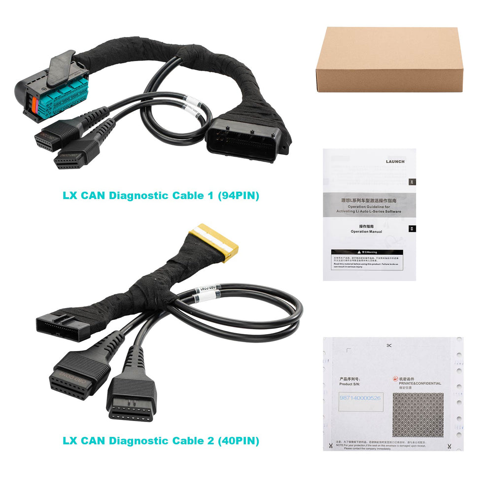 LAUNCH LX CAN Diagnostic Cables(94Pin+40Pin,with Carton) for Li Auto L Series