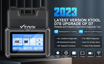 [الإصدار العالمي] XTOOL D7S أداة تشخيص تدعم DoIP وCAN FD، ترميز وحدة التحكم الإلكترونية، ماسح ضوئي ثنائي الاتجاه، برمجة المفاتيح، تشخيص كامل OE، واجهة مستخدم جديدة