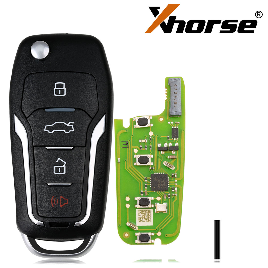 Суперпульт Xhorse XEFO01EN Ford Flip Key с 4 кнопками, встроенный суперчип, английская версия, 5 шт. в комплекте