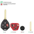 Xhorse XKTO22EN 2nd Generation Toyota Flat Wire Remote Key, 4-Button Triangle Design Universal Remote, 5PCS/Pack