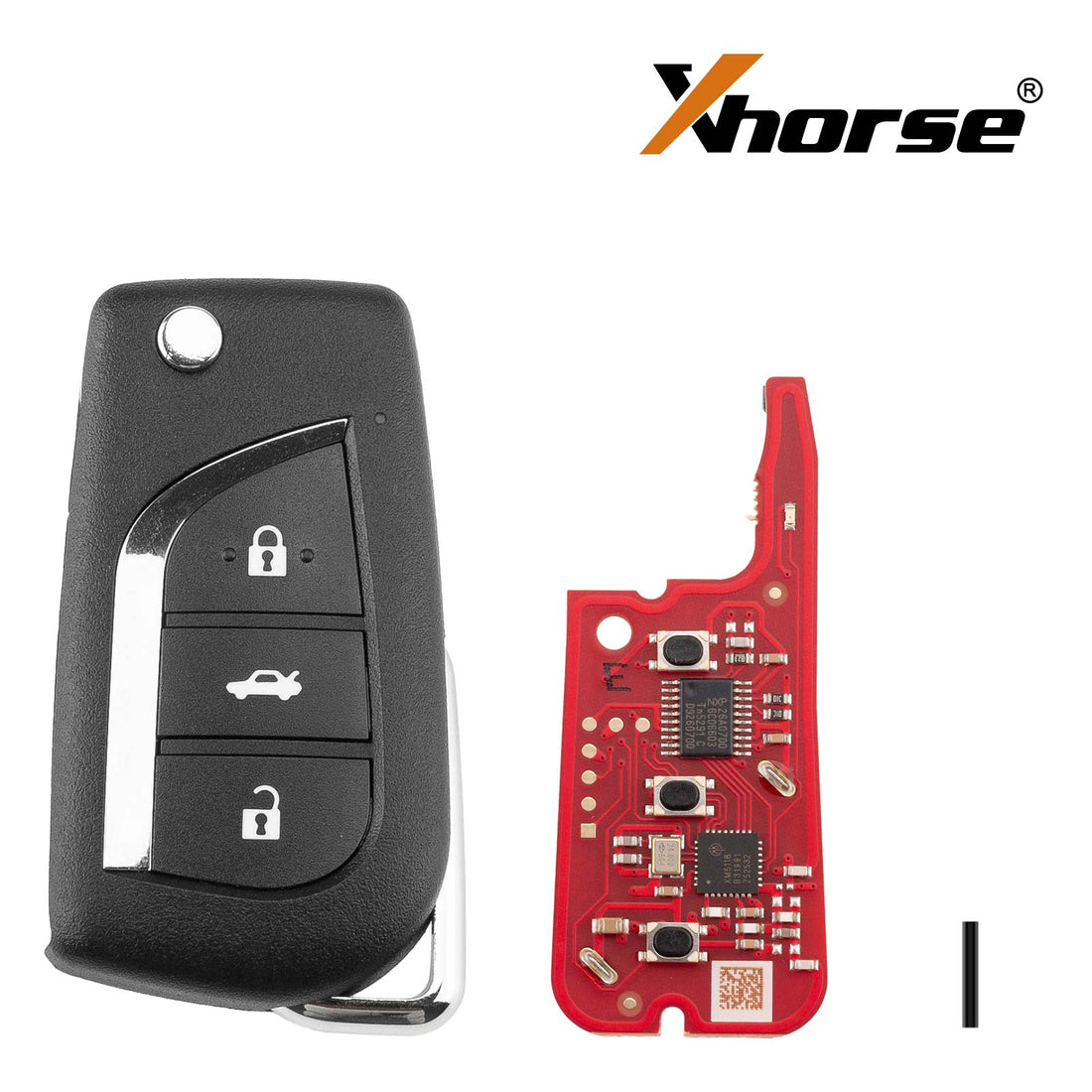Xhorse Toyota Stil Drahtloser Universalschlüssel XNTO20EN 3 Tasten für VVDI Key Tool Zweite Generation Universeller Smart-Funkschlüssel 5 Stück Set