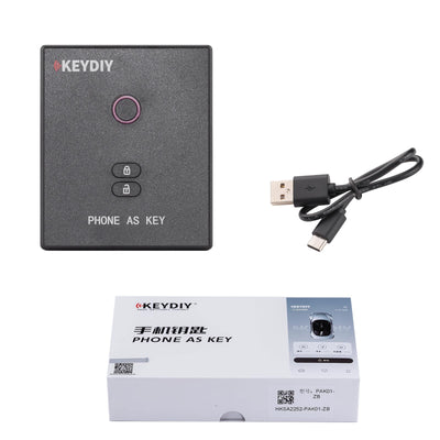 KEYDIY PAK01-ZB Phone As Key Supports Keyless Entry, Bluetooth Vehicle Control, Lock/ Unlock, Start the Car
