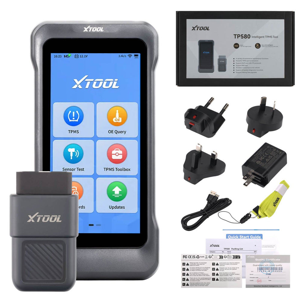 XTOOL TP580 Handheld Automotive TPMS Diagnostic Tool, Supports 22 Special Functions, Full Systems Diagnoses, 22 Kinds of Language