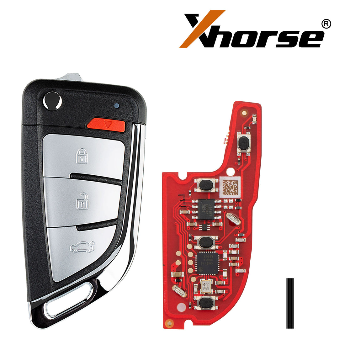 Xhorse XEKF20EN 슈퍼 리모컨 나이프 타입 키 4버튼 슈퍼 칩 포함 5개 세트