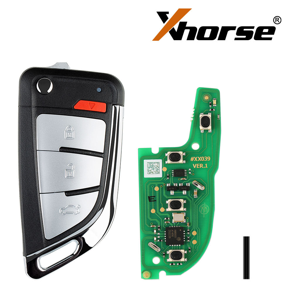 Xhorse XEKF20EN スーパーリモート ナイフタイプキー 4ボタン スーパー チップ付き 5個セット