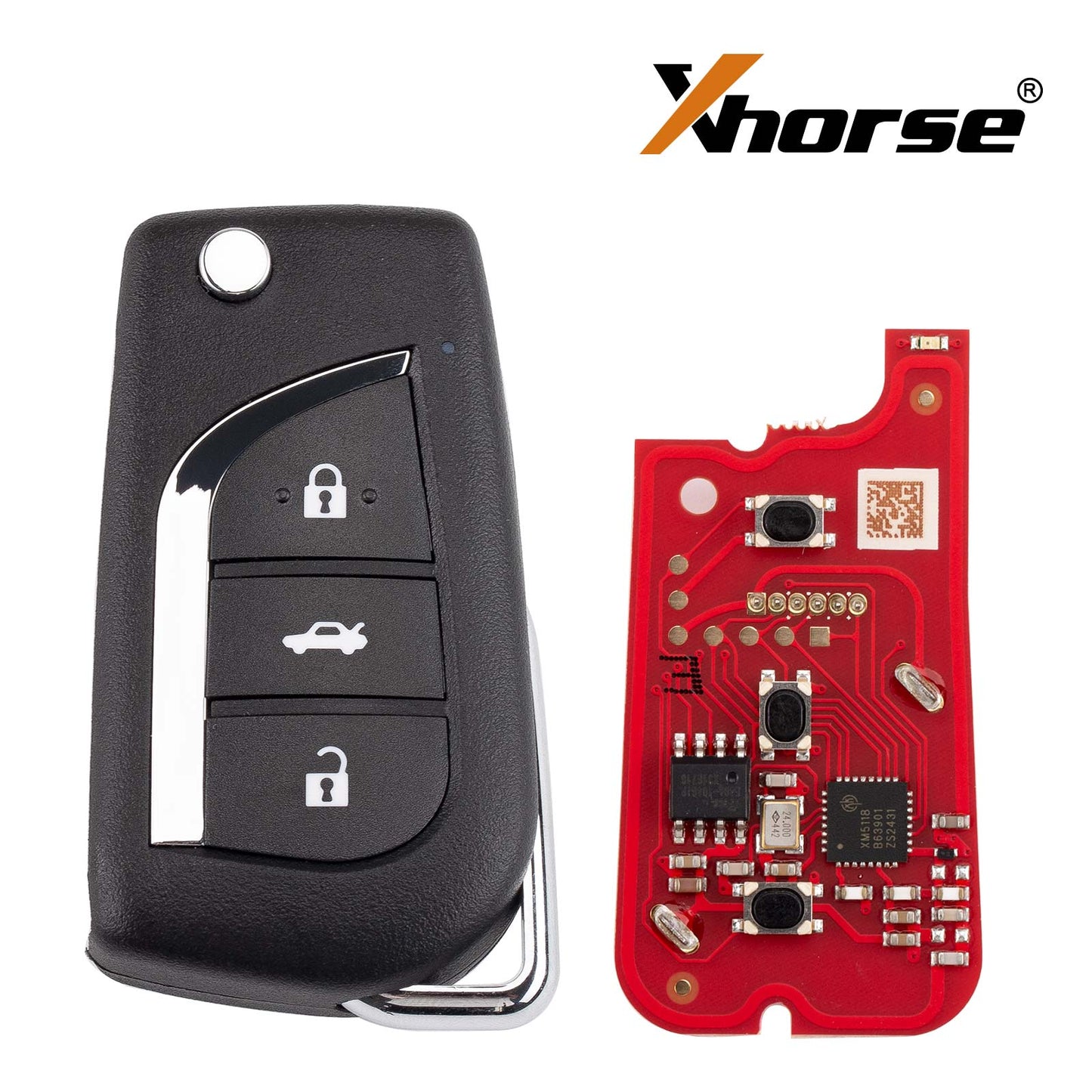 [5pcs/set] XHORSE XKTO20EN for Toyota 2nd Generation Wired Remote Key 3 Buttons Universal Remote Key
