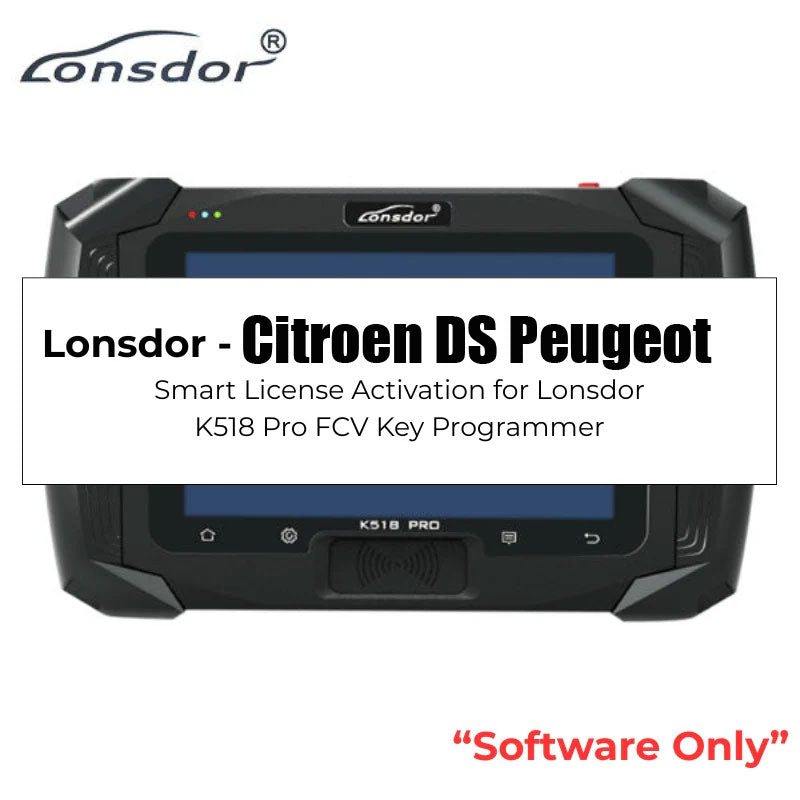 Aktivasi Lisensi Citroen / DS / Peugeot untuk Pemrogram Kunci FCV Lonsdor K518 Pro