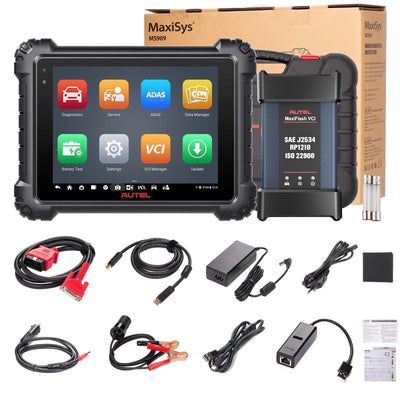 Original Autel MaxiSys MS909 10-inch Full System Diagnostic Tablet with Topology Map, Repair Tips, ECU Programming/ Coding, 36+ Service